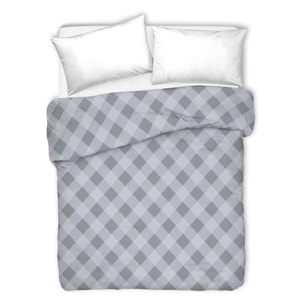 Copriletto di cotone lovely check grigio