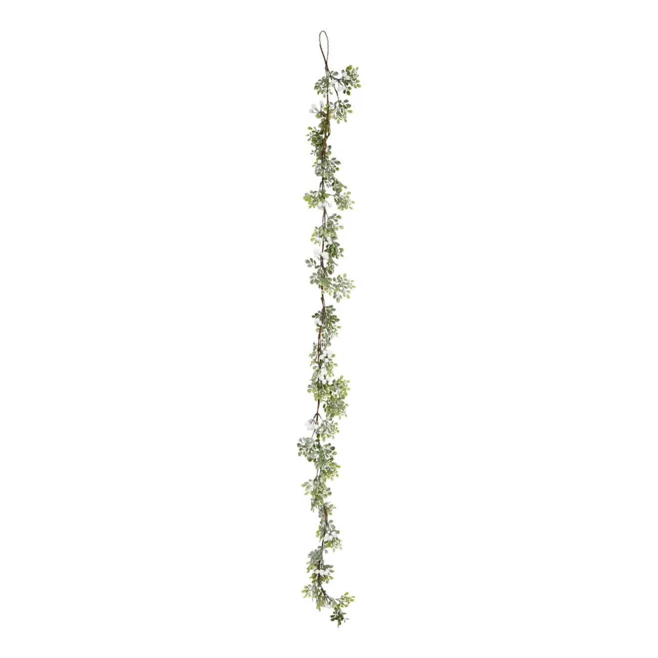 Guirlande de Noël en plastique baies blanches 180 cm