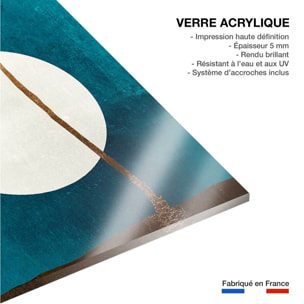 Tableau cocotier sur fond bleu Tableau plexiglas