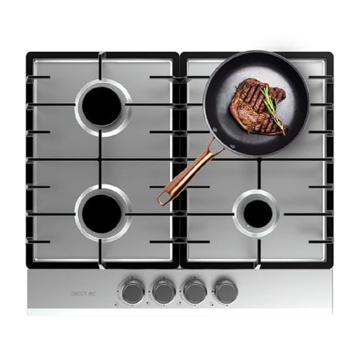 Cecotec Piano di cottura a gas Bolero Squad G 4200F Inox
