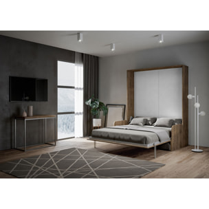 Cama abatible 160 vertical Kentaro Sofà Nogal