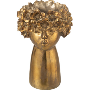 J-Line cache-pot Nebu - polyrésine - or - large