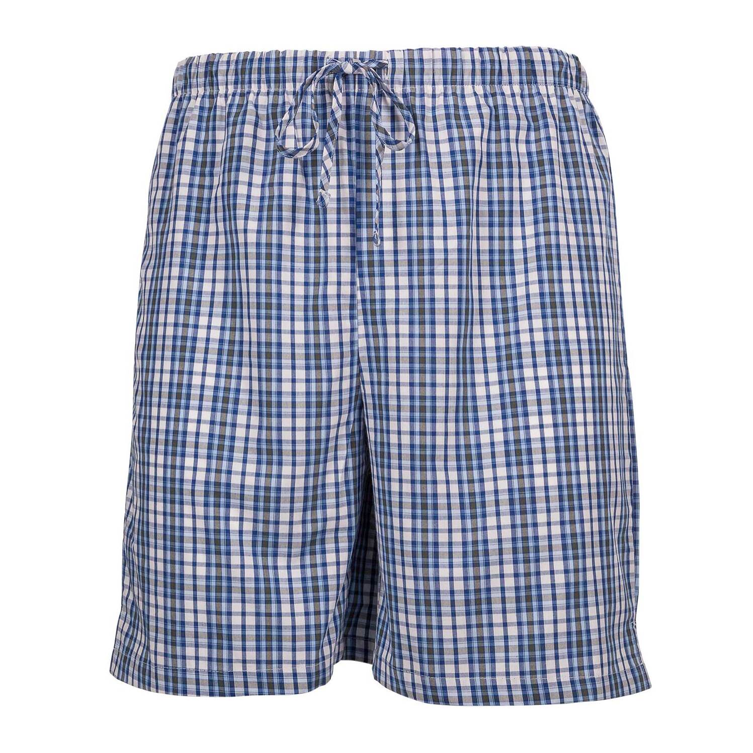 PANTALONCINO ALLEGRINO in cotone quadretto bianco, blu, blu scuro