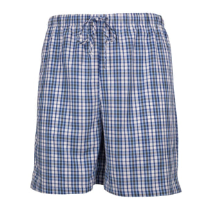 PANTALONCINO ALLEGRINO in cotone quadretto bianco, blu, blu scuro