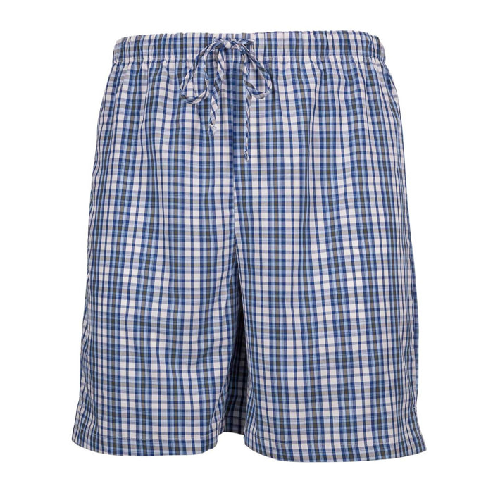 PANTALONCINO ALLEGRINO in cotone quadretto bianco, blu, blu scuro