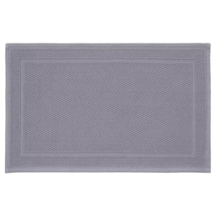 Tapis de bain pur coton 1700 g/m² uni gris Antica gris perle