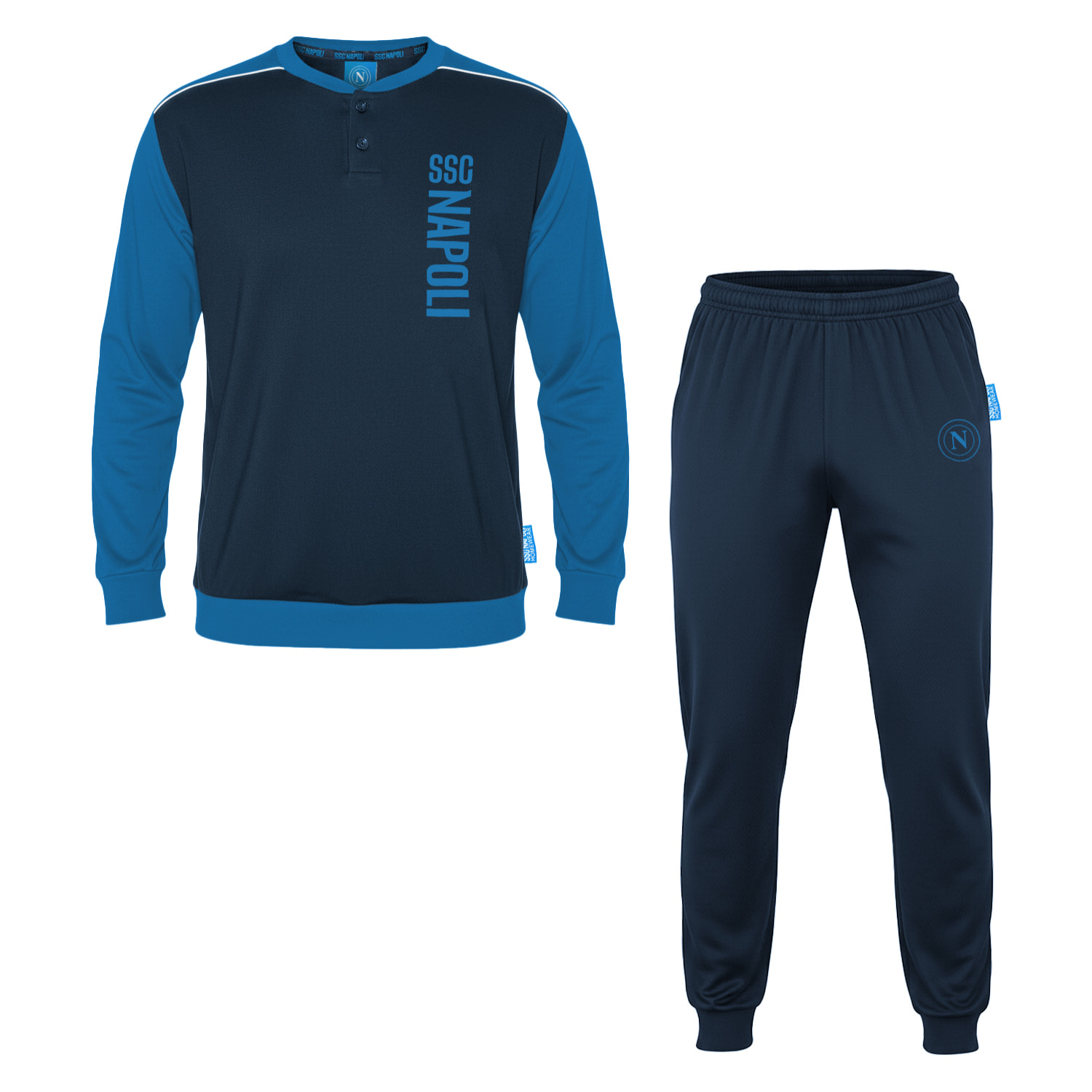 Pigiama Uomo NAPOLI Prodotto Ufficiale Cotone Interlock Art.1200