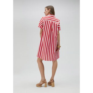 Vestito corto a righe