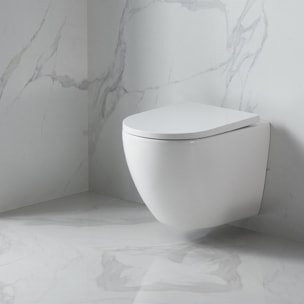 Pack WC bâti ECO 2L Swiss Aqua Technologies + WC suspendu Swiss Aqua Technologies + plaque blanc/chrome (STEST67WR03-FR)