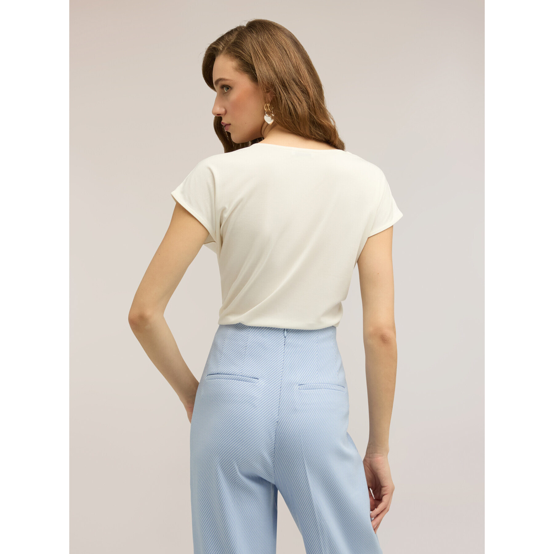 Motivi - T-shirt con ricamo di paillettes - Bianco