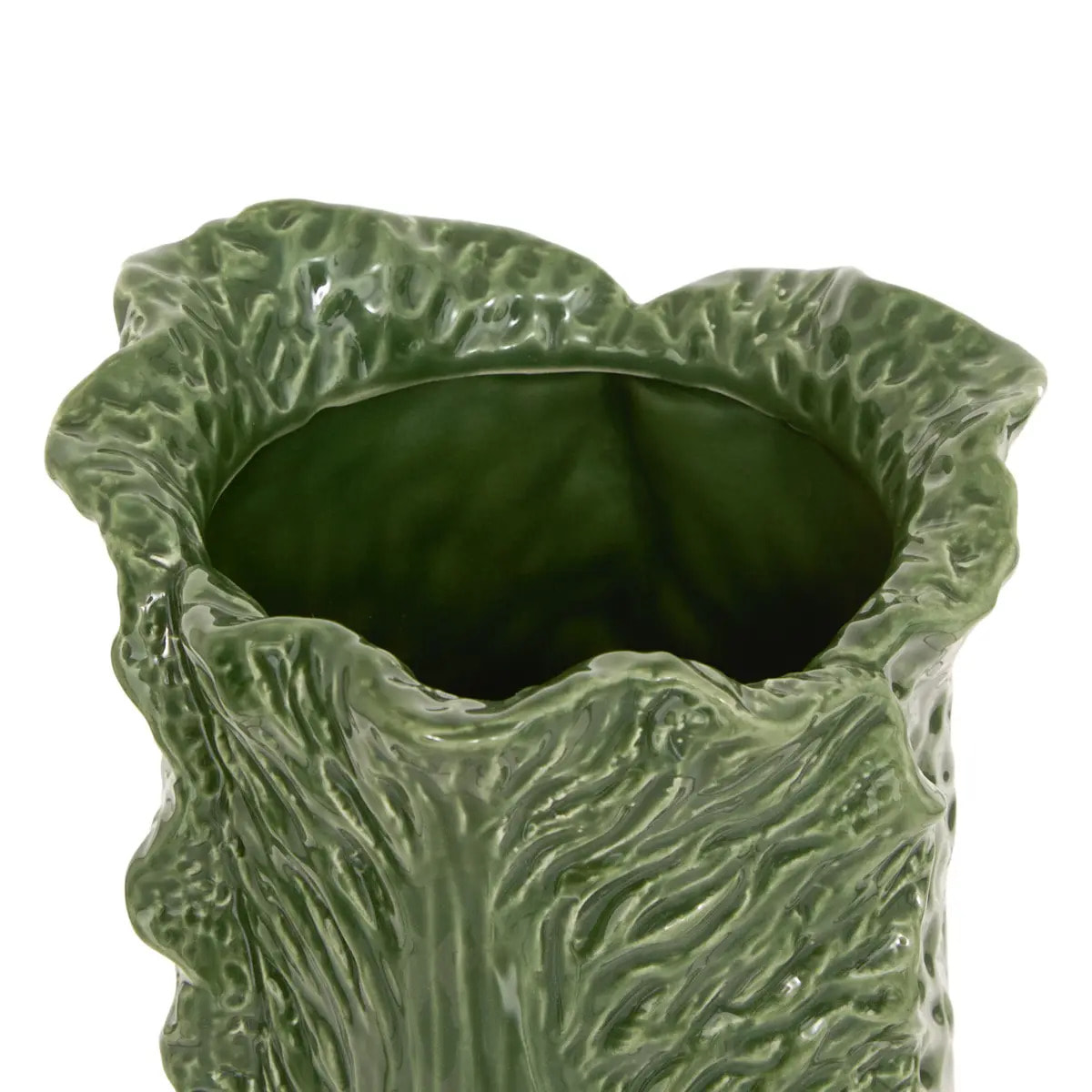 Vase en céramique salade Lisière H.20cm vert