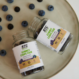 STC NUTRITION - Gommes Coupe Faim - Complément alimentaire sans sucres - Plantes, Chrome et Fibres - Réduit l'appétit et fringales - Soutien les objectifs de perte de poids - Goût myrtille - 60 gommes