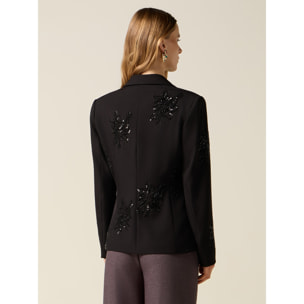 Oltre - Blazer con ricami in paillettes - Nero