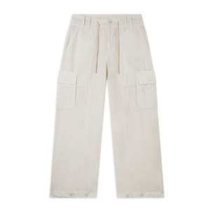 Pantaloni Cargo in popeline con fondo regolabile