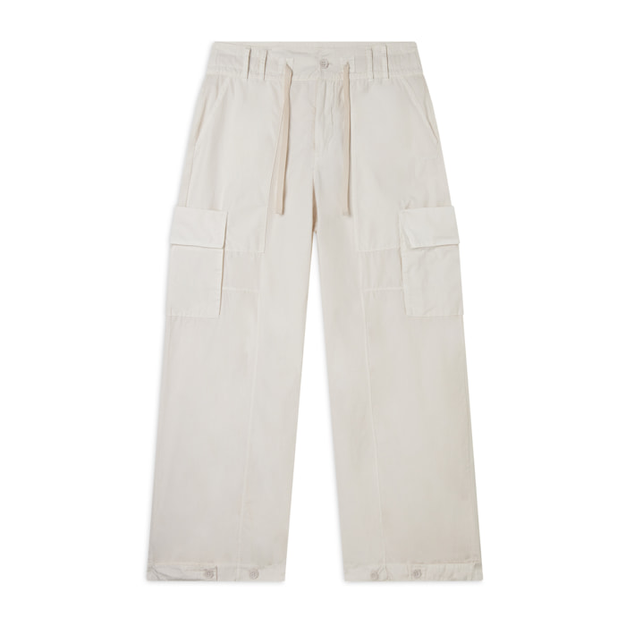 Pantaloni Cargo in popeline con fondo regolabile