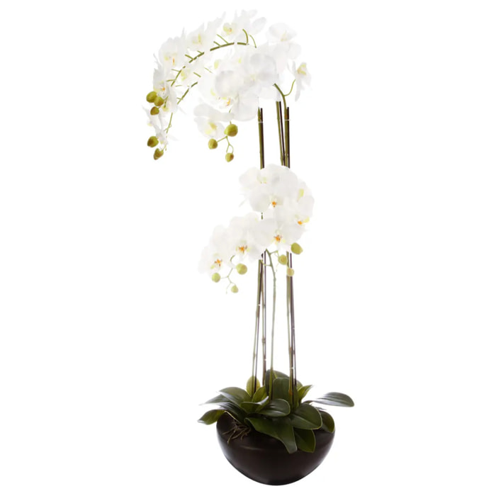 Orchidée artificielle pot céramique H115cm