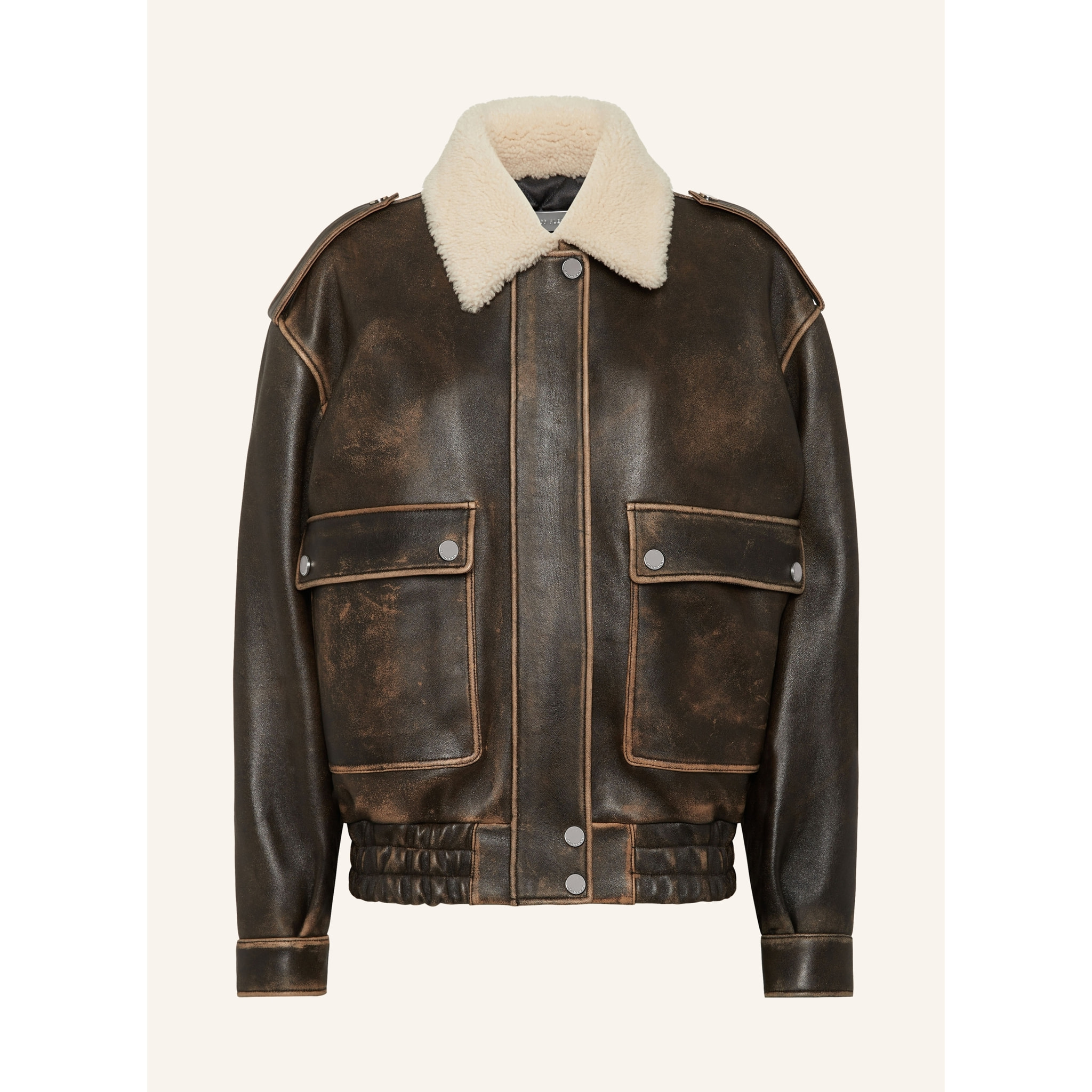 PHILIPP PLEIN Chaqueta de cuero SIGNATURE