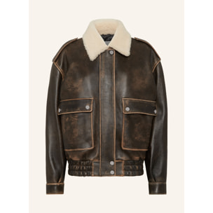 PHILIPP PLEIN Chaqueta de cuero SIGNATURE