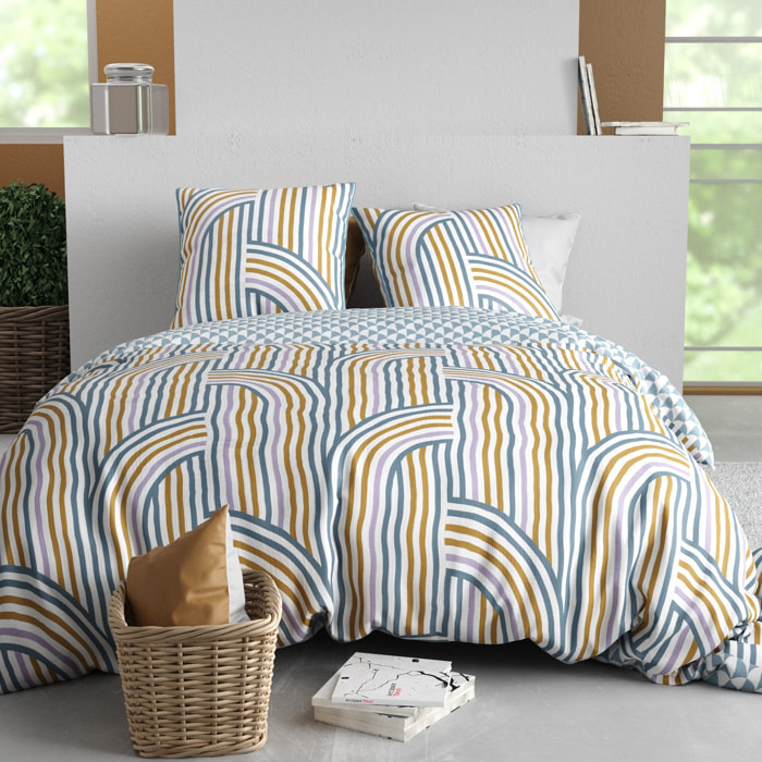 Parure Housse De Couette 3pcs Microfibre Effet Pêche TANGO