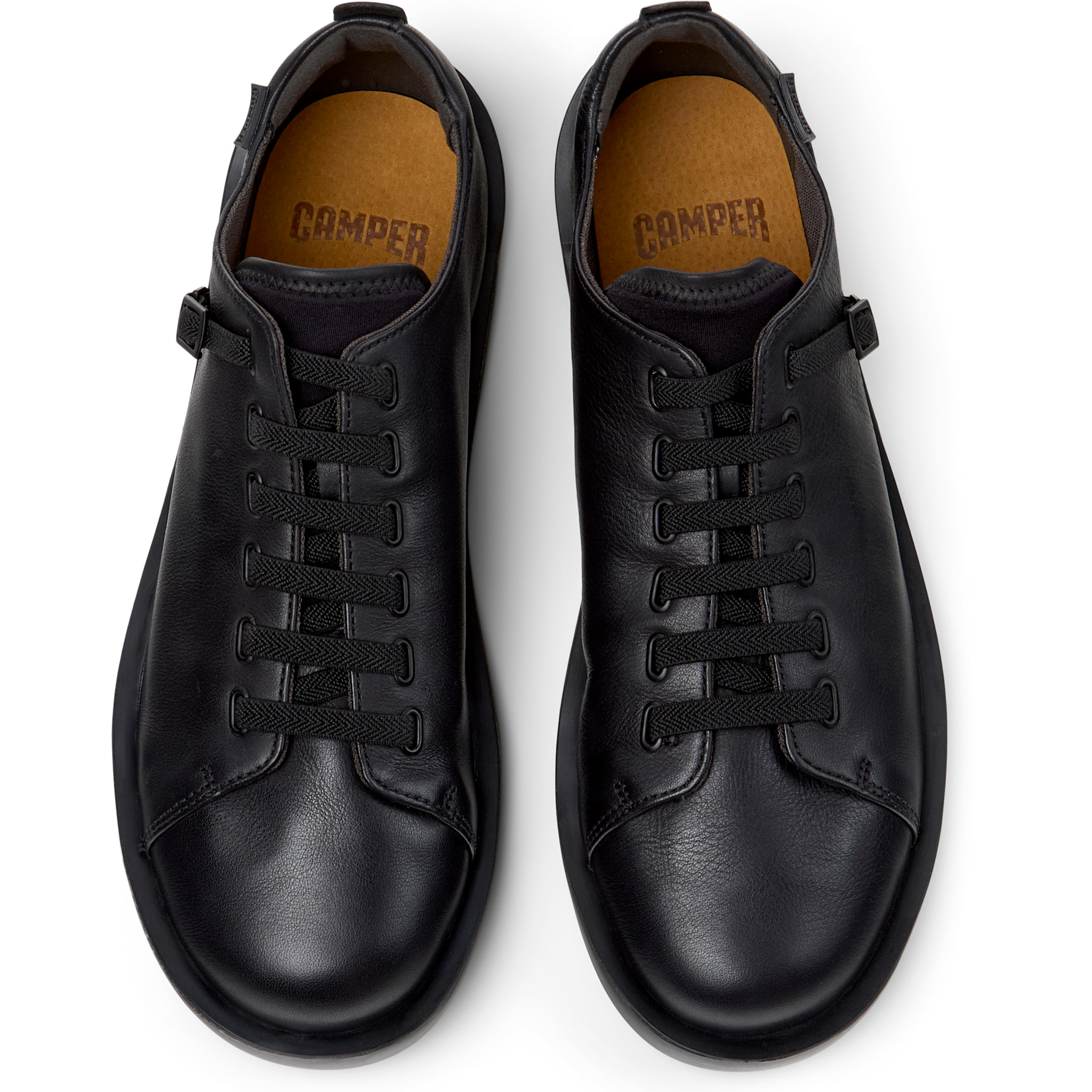 Scarpe stringate - CAMPER Wagon - Nero - Pelle liscia