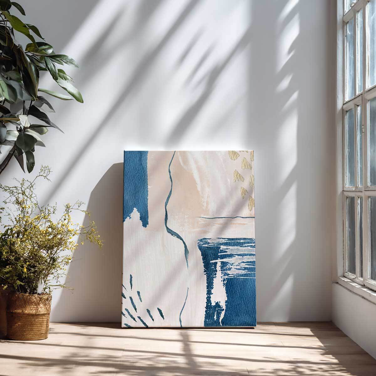 Tableau abstrait Bleu calme Toile imprimée