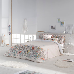 Funda nórdica 100% algodón 200 hilos Kinshasa Crema