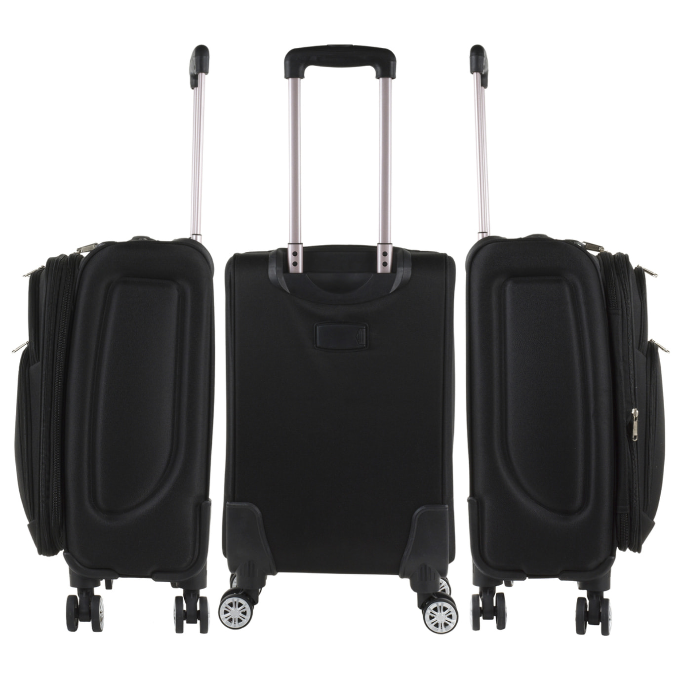 Juego De Maletas Semi-Rígidas Eva Itaca Bergamo Negro