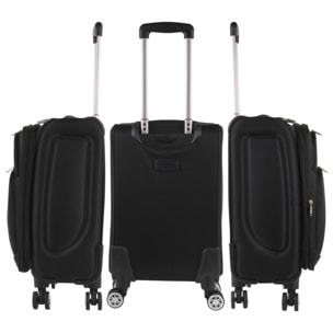 Juego De Maletas Semi-Rígidas Eva Itaca Bergamo Negro