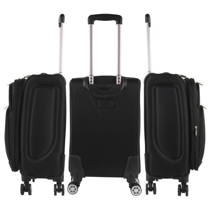 Juego De Maletas Semi-Rígidas Eva Itaca Bergamo Negro