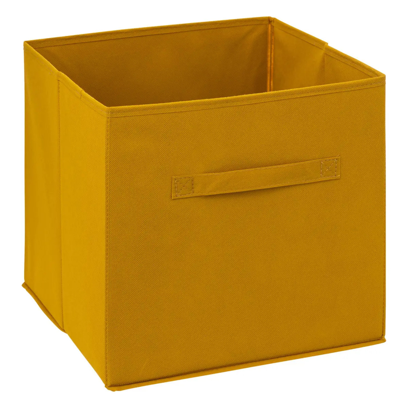 Panier tissu 31x31cm "Mix N' Modul" jaune moutarde
