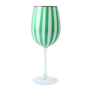 Lot de 3 verres à pied 43,5cl vert CIRCUS