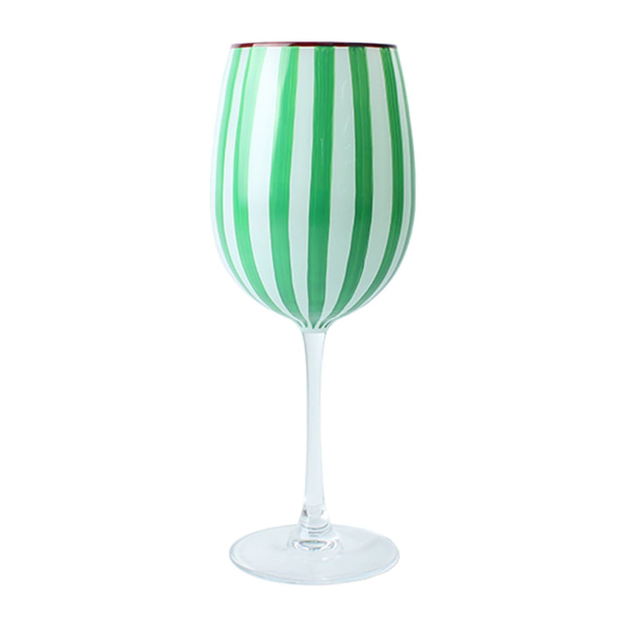Lot de 3 verres à pied 43,5cl vert CIRCUS