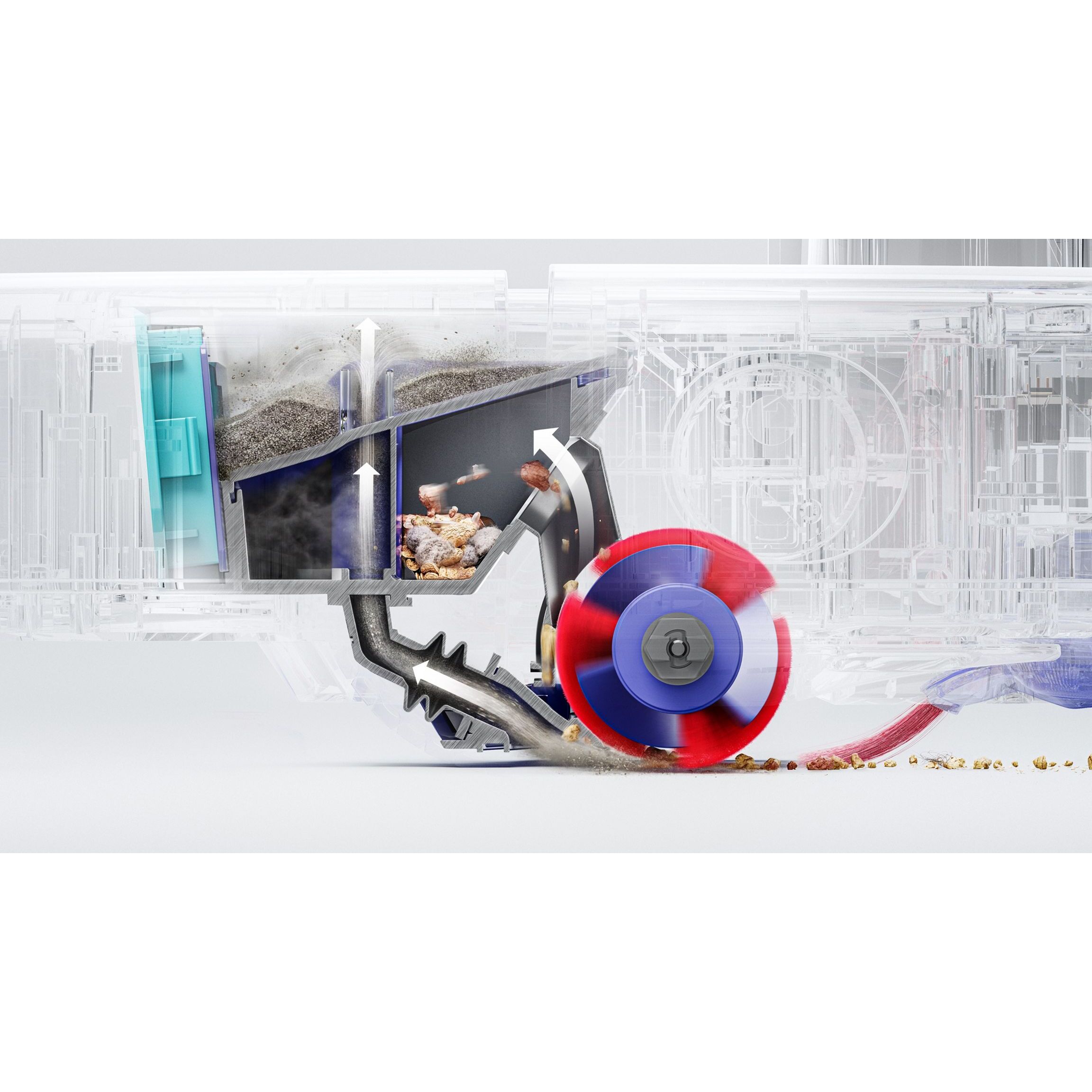 Robot aspirateur laveur Dyson R2 Nurovi™ Wash+Dry (gris pâle/bleu vinca)
