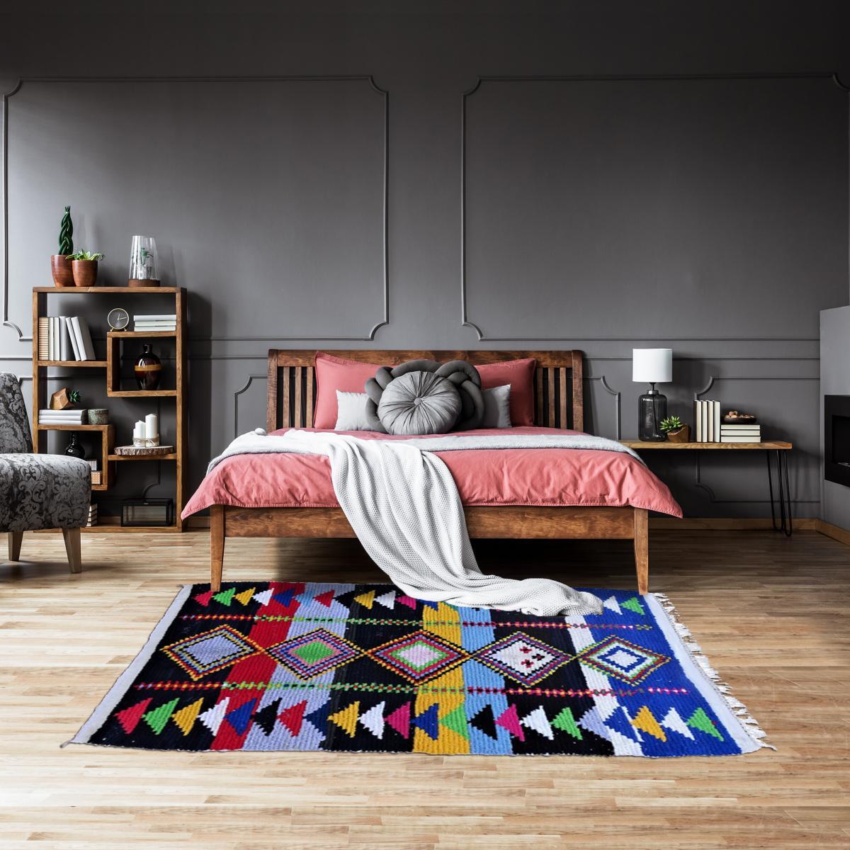 Authentique tapis berbère fait à la main en coton VELO