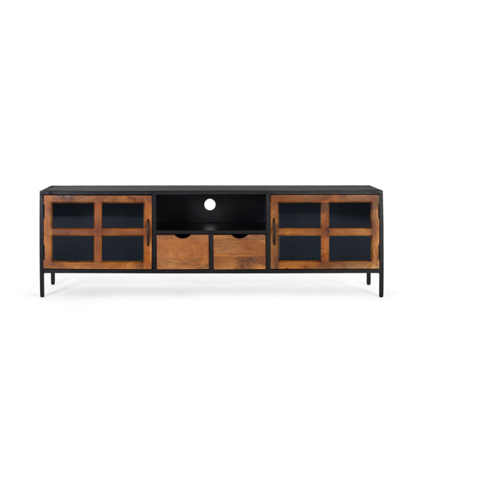 Mueble TV de Madera de Mango 180 Cm Estilo Industrial