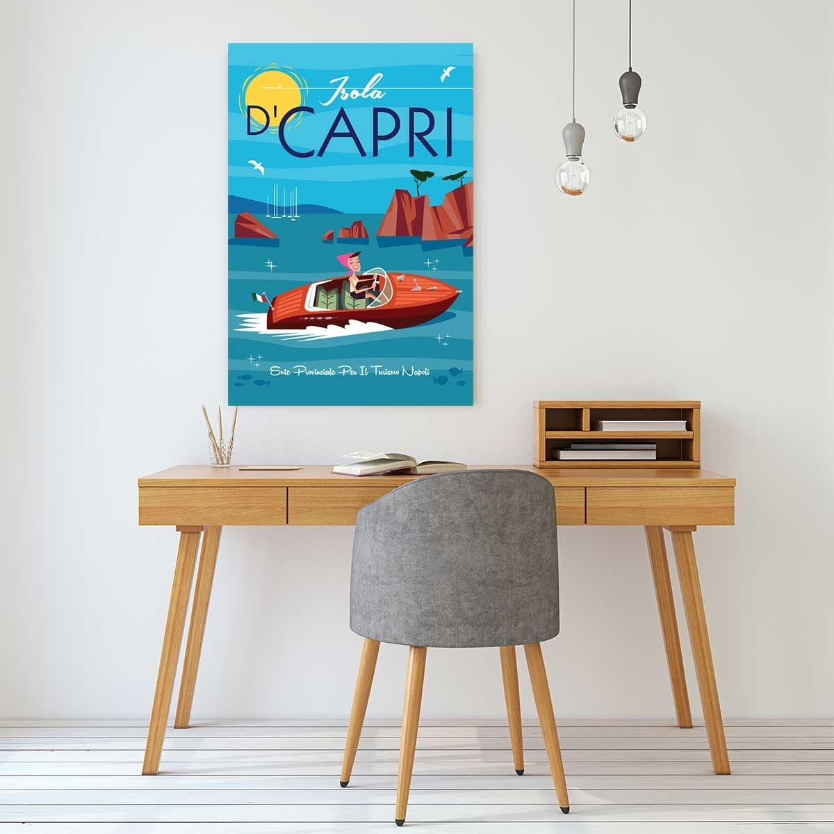 Tableau voyage à capri Toile imprimée