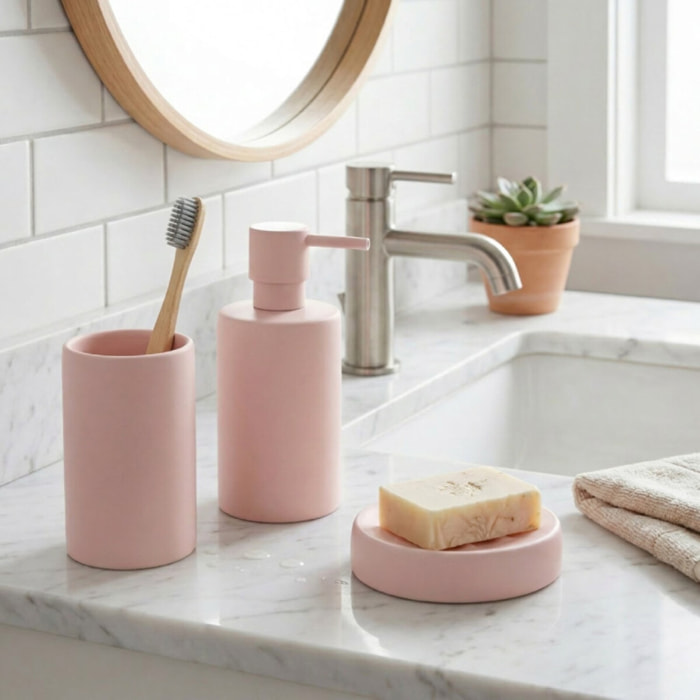 Porte savon Céramique TUBE-MATT Rose mat Spirella