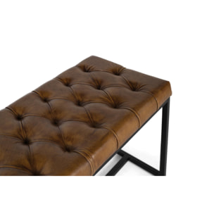 Banco de Piel 96 Cm Estilo Industrial Moderno