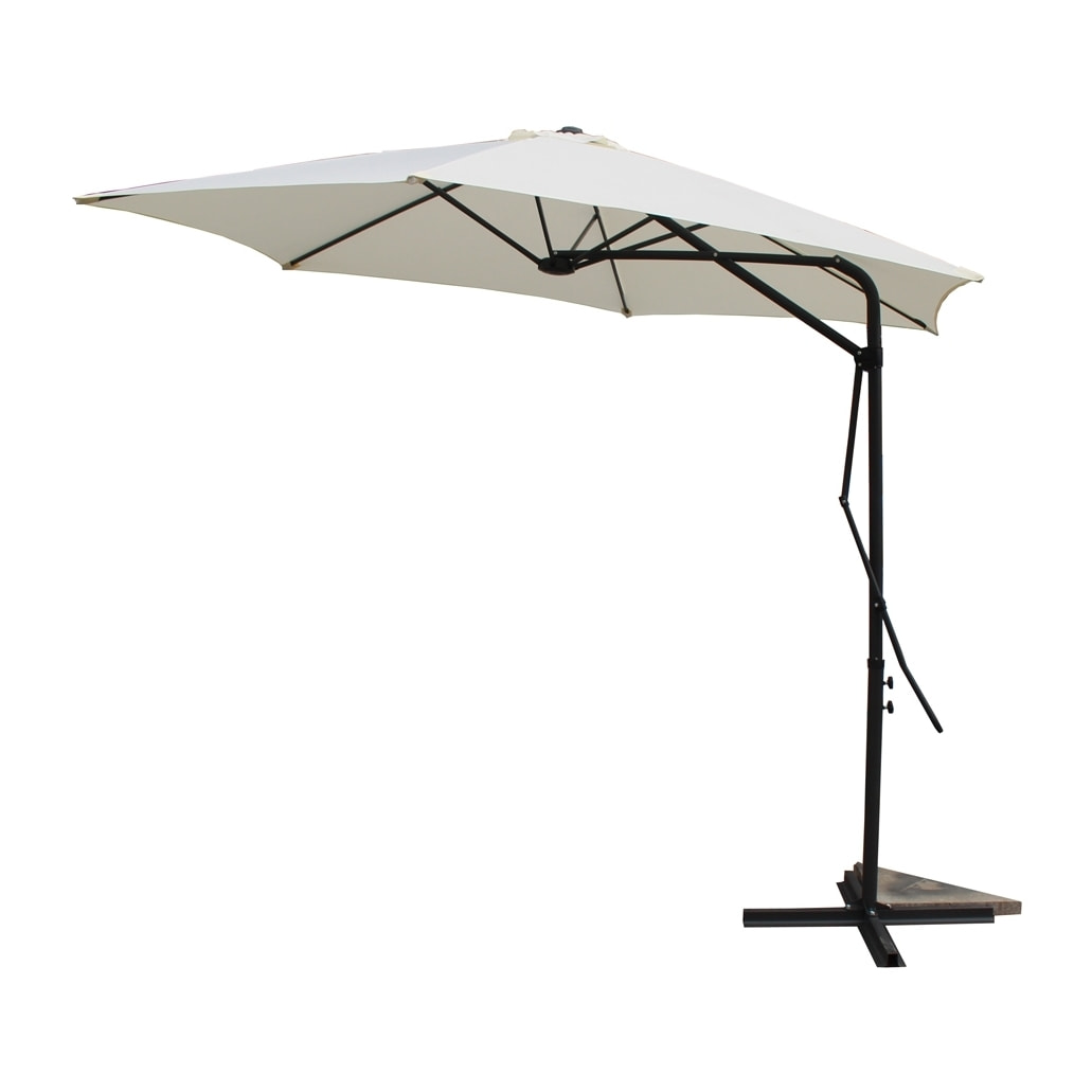 Parasol  ecru droit rond 2,94 x 2,94 m OITIS