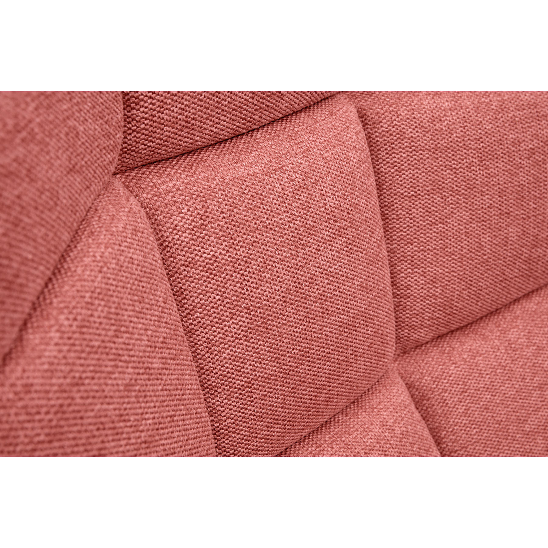 Fauteuil scandinave en tissu effet velours texturé terracotta et bois clair BRODY