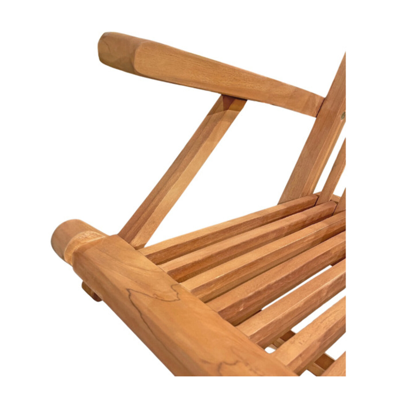 Fauteuil de jardin pliant en bois de teck massif huilé - TECKIA