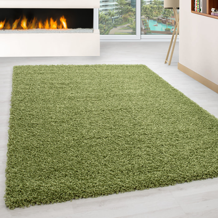 OTTAWA - Tapis shaggy uni Vert