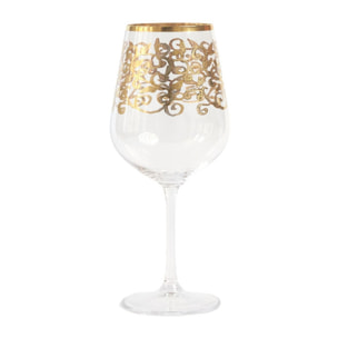 Set 6 calici da vino Gold Barocco
