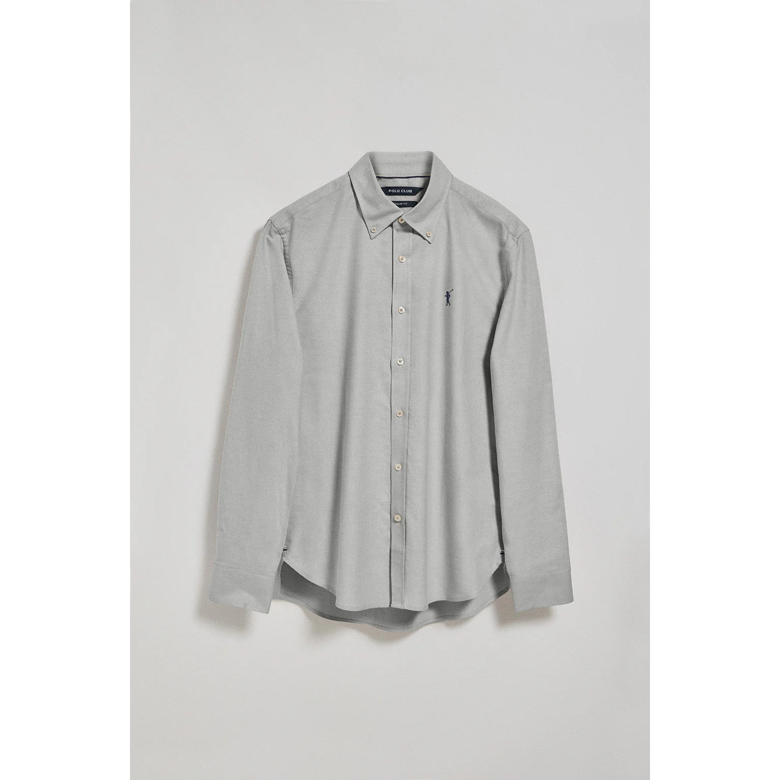 Camisa oxford verde grisáceo con logo bordado Rigby Go