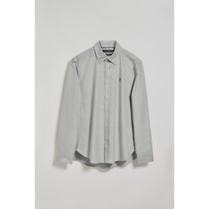 Camisa oxford verde grisáceo con logo bordado Rigby Go