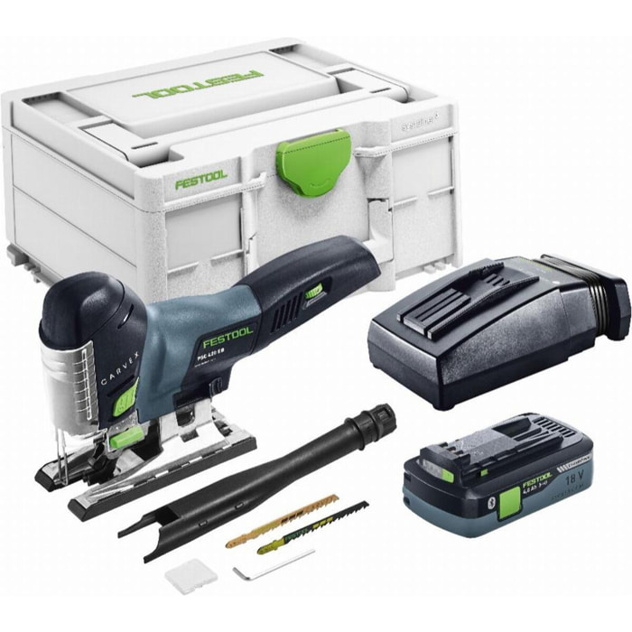 Scie sauteuse sans fil CARVEX PSC 420 HPC 4,0 EBI-Plus - FESTOOL - avec batterie 18V 4.0 Ah - chargeur - systainer - 576525