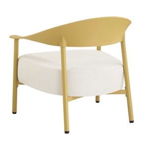 Salon de jardin en métal et plastique "Céora" - 4 places - Jaune