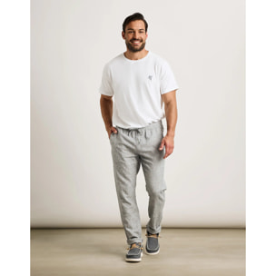 Pantalón Largo Azul Lino - Daniel