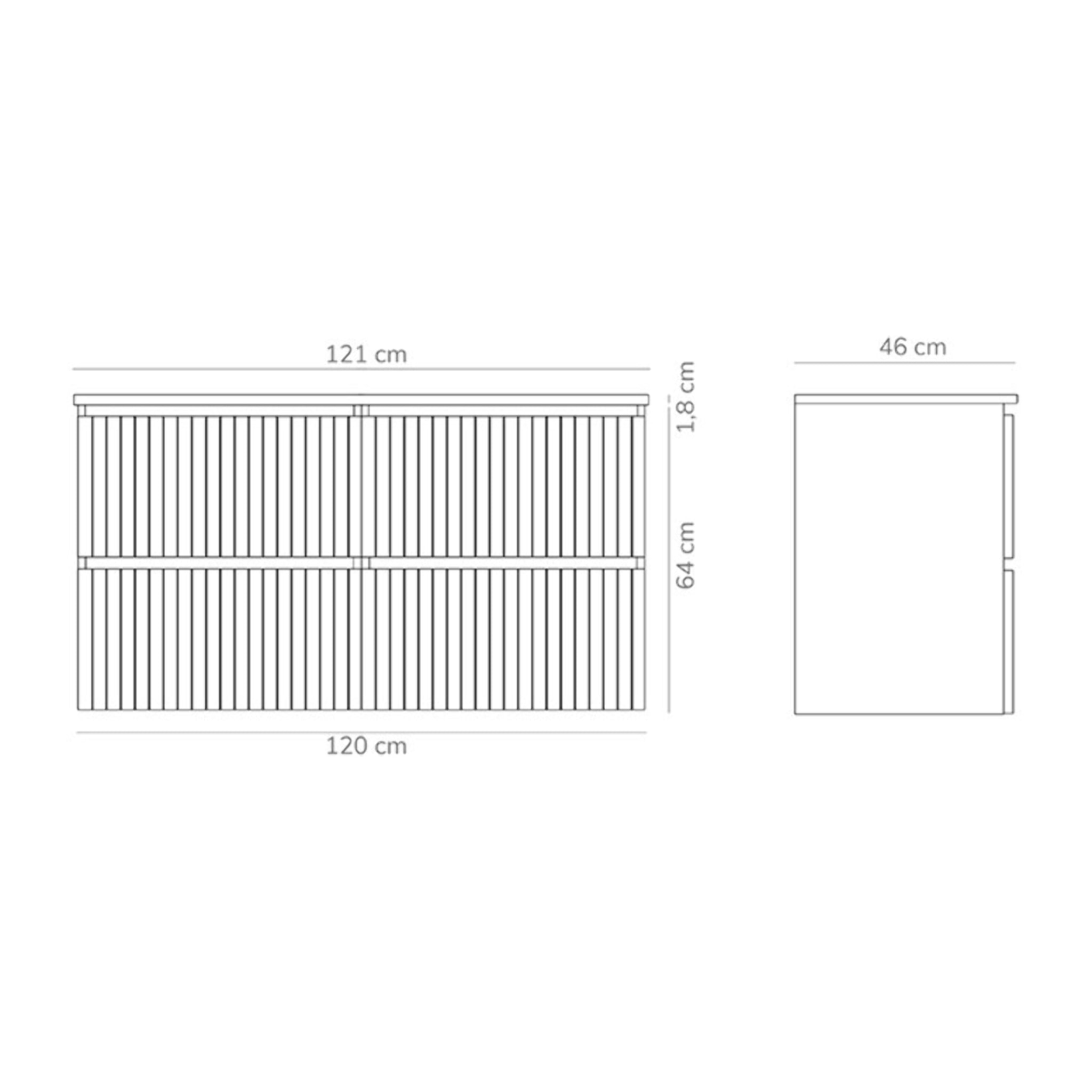 Ensemble de Salle de Bain Miya | 120 cm Vert Mousse | Quatre Tiroirs | Lavabo Encastré | N'inclut pas le Miroir | Alday