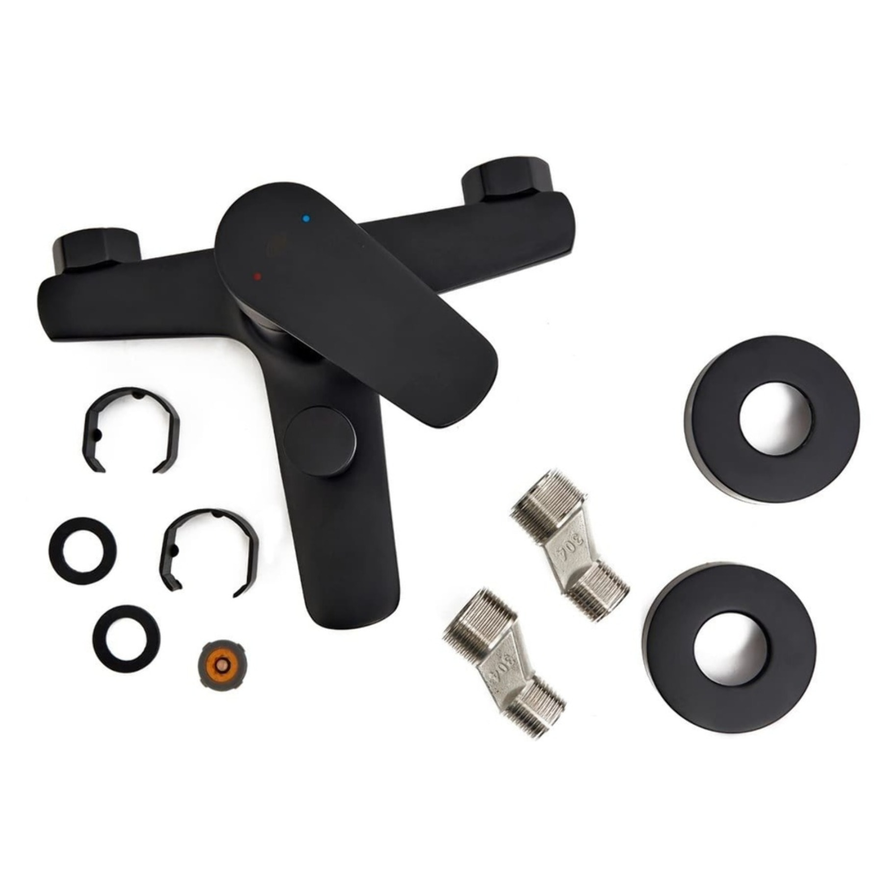 Mitigeur de salle de bain Swiss Aqua Technologies Mood sans kit de douche 150 mm noir SATBSMOOD222C